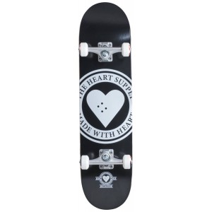 HEART SUPPLY Logo Complete Skateboard 7.75″- Badge Black